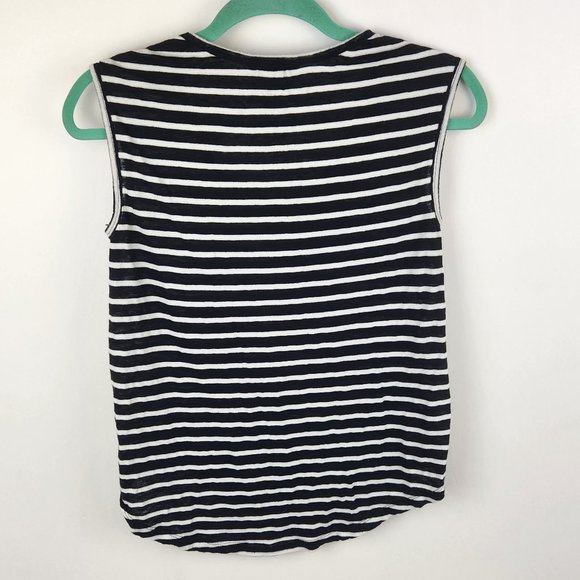 Banana Republic Linen Cotton Striped Muscle Tank Top sz XS - Picture 2 of 7